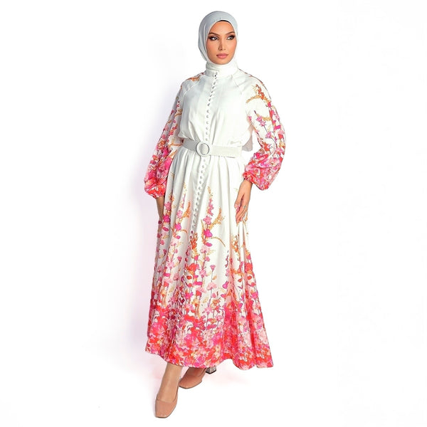FLORIST LINEN DRESS