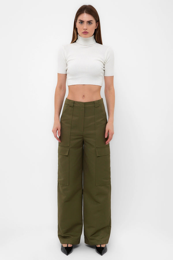 Wide Leg Cargo Pants with Pockets