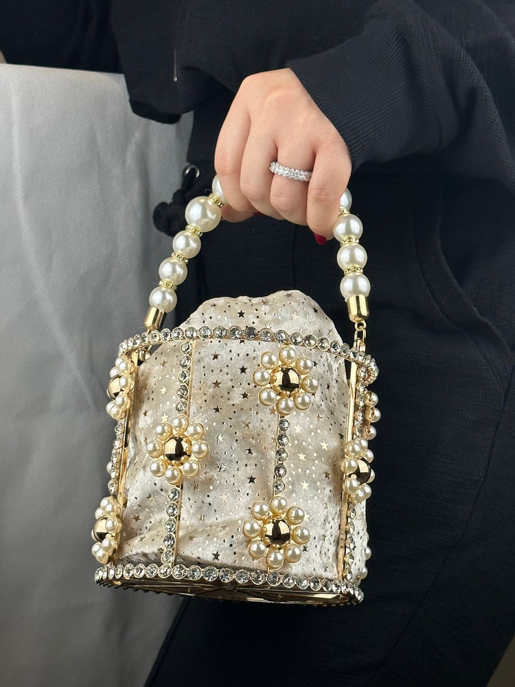 pearls & rhinestones Bag