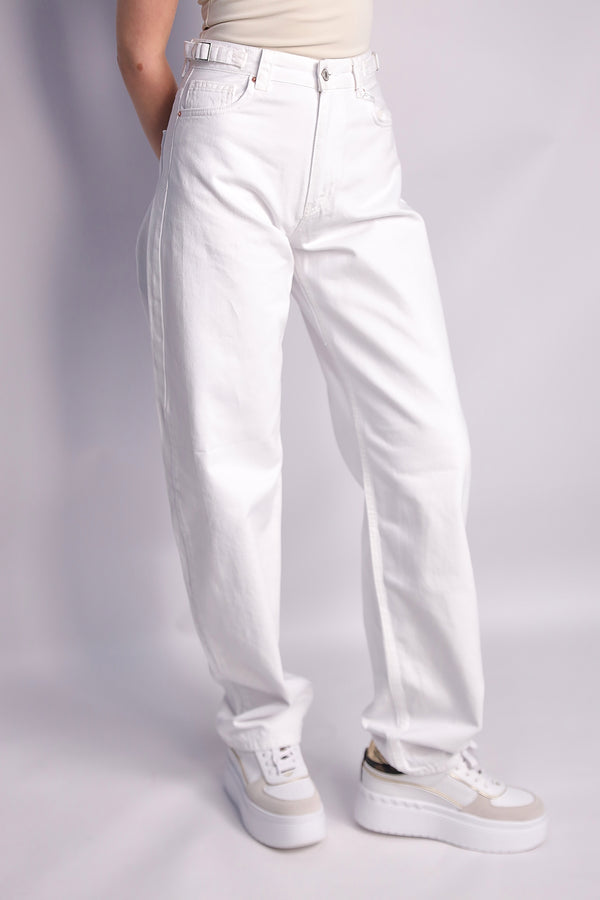 White Wide-Leg Jeans